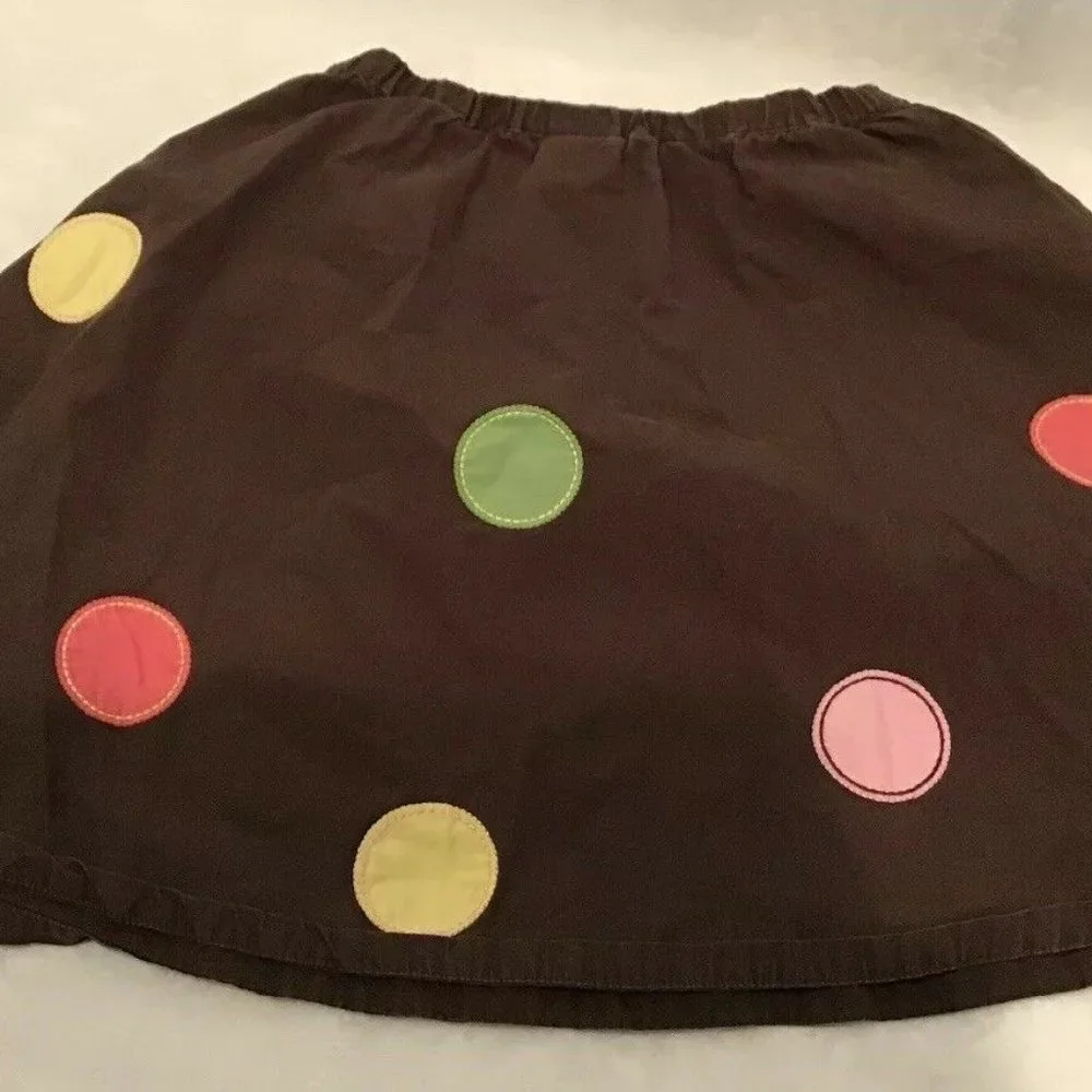 Gymboree brown polka dot skirt 5
